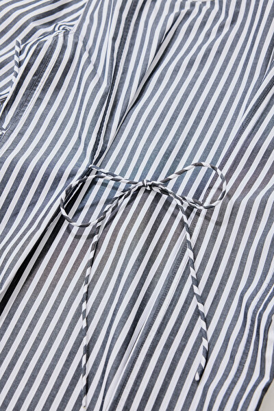 BLACK STRİPED PATTERNED SHİRT 5