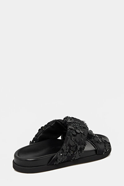 BLACK LEATHER SLIPPER 3