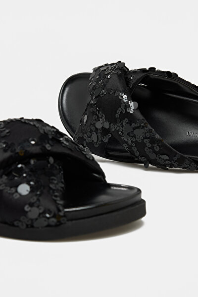 BLACK LEATHER SLIPPER 4