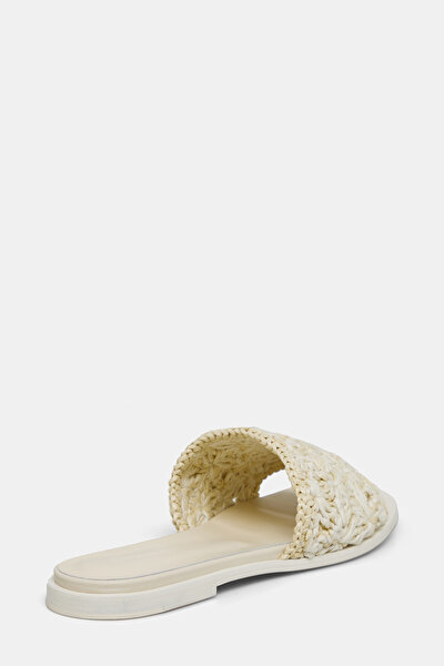 ECRU LEATHER SLIPPER 3