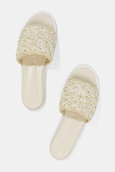 ECRU LEATHER SLIPPER 4