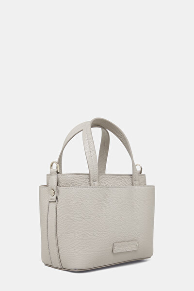 LIGHT GREY LEATHER BAG 3