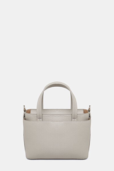 LIGHT GREY LEATHER BAG 4