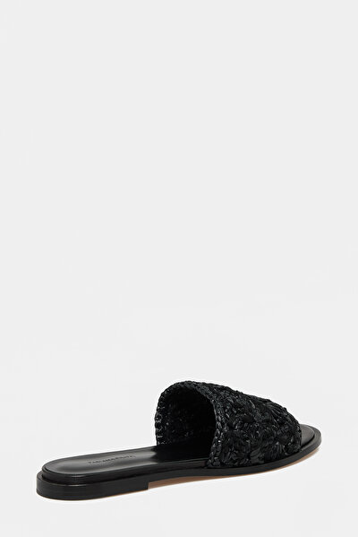 BLACK LEATHER SLIPPER 3