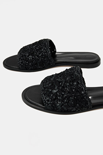 BLACK LEATHER SLIPPER 4