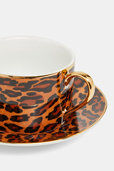 LEOPARD PATTERNED TEA CUP SET OF 6 3