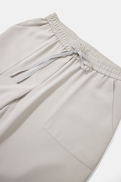 BEIGE STRAIGHT CUT TROUSERS 3