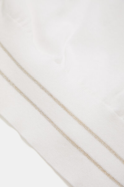 WHITE V NECK 3/4 SLEEVES BLOUSE 4