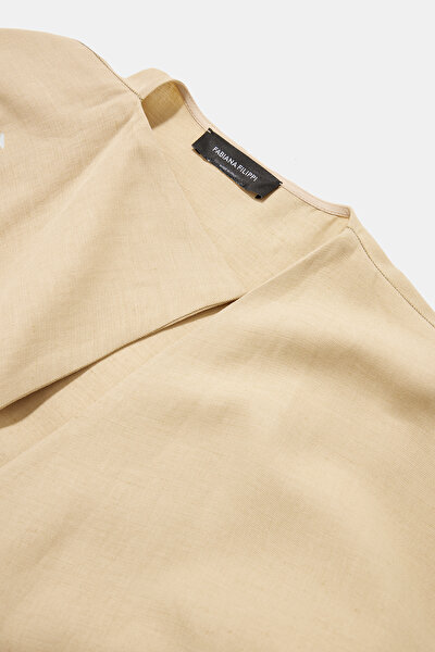 BEIGE SHORT SLEEVE BLOUSE 3