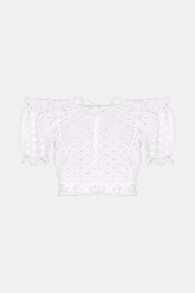 WHITE CLEAVAGE OFF THE SHOULDER BLOUSE 5