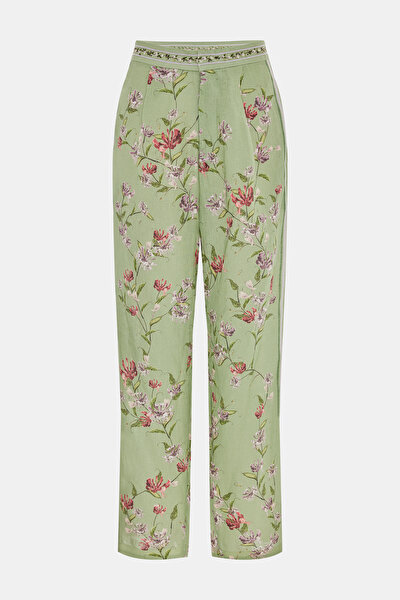 MULTİCOLOR STRAİGHT CUT LİNEN TROUSERS 3