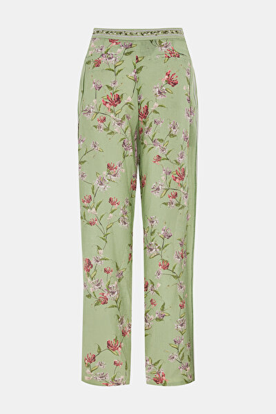 MULTİCOLOR STRAİGHT CUT LİNEN TROUSERS 4