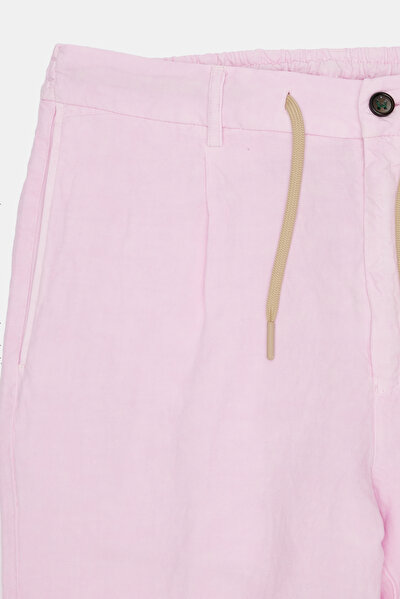 LIGHT PINK LINEN BERMUDA 4