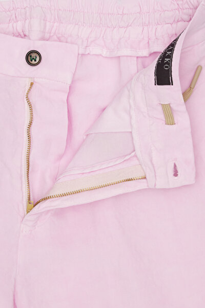 LIGHT PINK LINEN BERMUDA 5