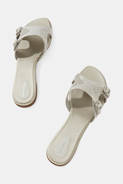 SILVER LEATHER SLIPPER 4