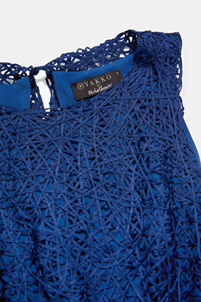 BLUE SLEEVELESS DRESS 10