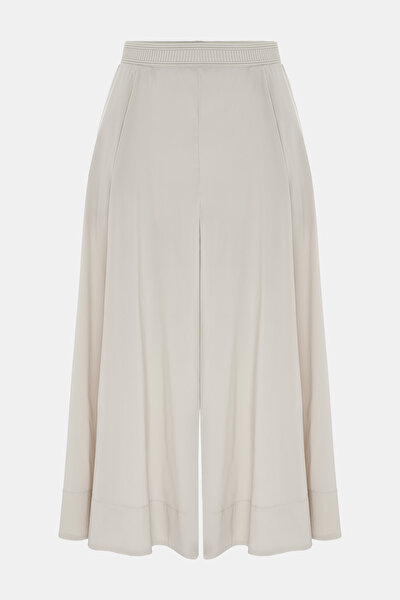 BEIGE WIDE LEG TROUSERS 5