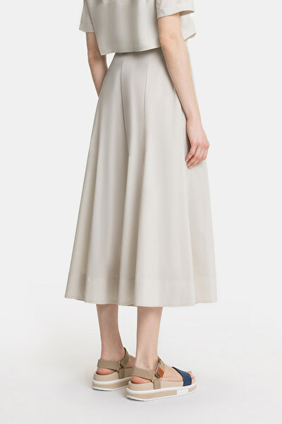 BEIGE WIDE LEG TROUSERS 4