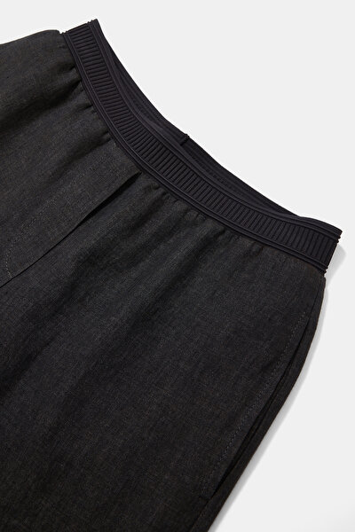 KAHVE KETEN PANTOLON 8
