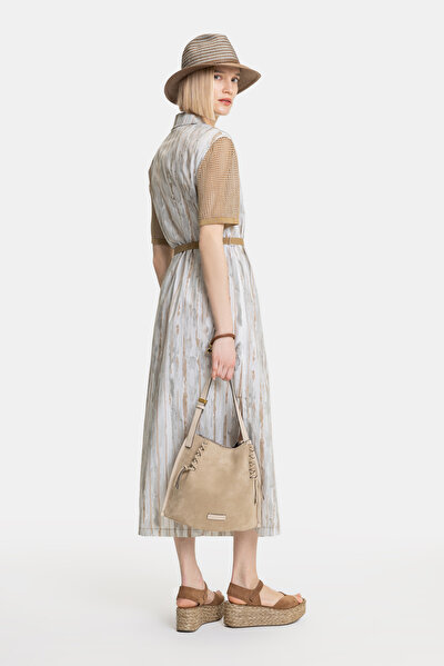 TAN SHORT SLEEVE DRESS 3