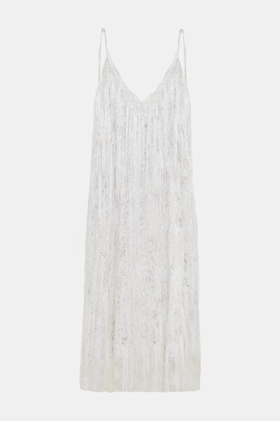 WHITE SLEEVELESS SUSPENDER DRESS 8