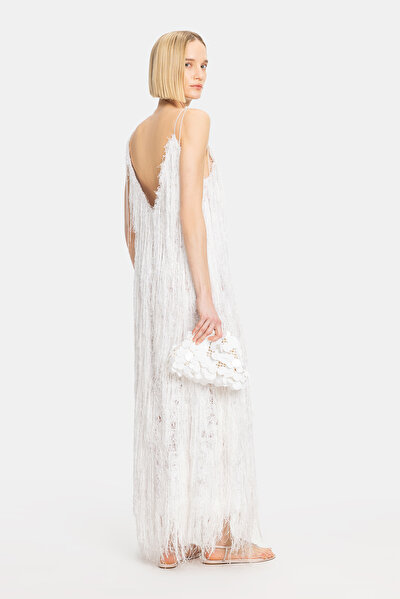 WHITE SLEEVELESS SUSPENDER DRESS 3