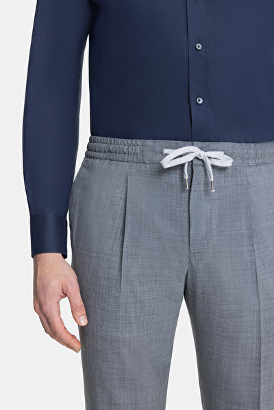 GRAY MELANGE TROUSERS 4