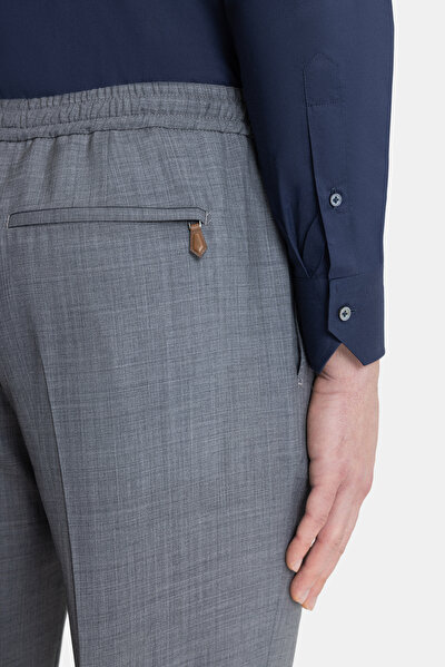 GRAY MELANGE TROUSERS 5