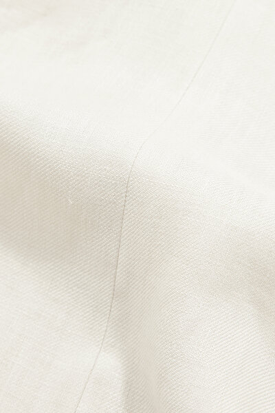 LIGHT BEIGE SURPLICE NECKLINE (CROSS-OVER NECKLINE) JACKET 10