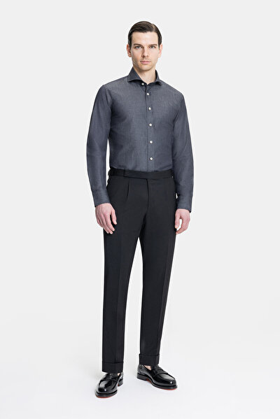 PAMUK KETEN TWILL SPOR GÖMLEK 3