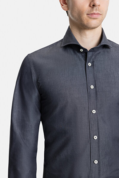 PAMUK KETEN TWILL SPOR GÖMLEK 4