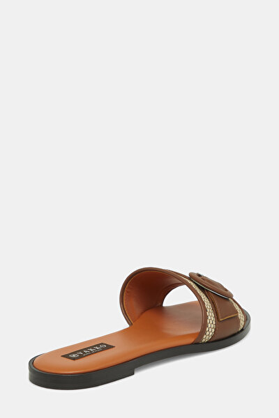 BROWN LEATHER SLIPPER 3