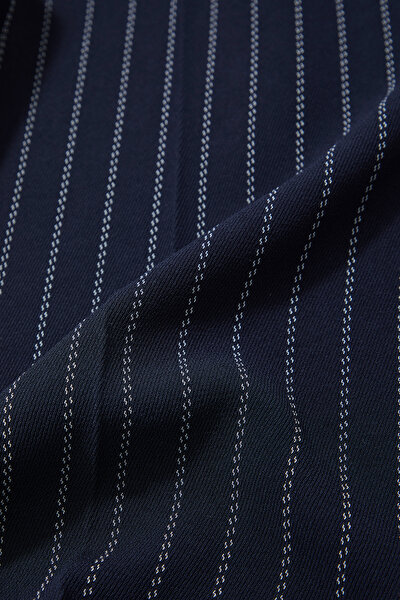 ECRU STRIPED STRAIGHT CUT TROUSERS 9