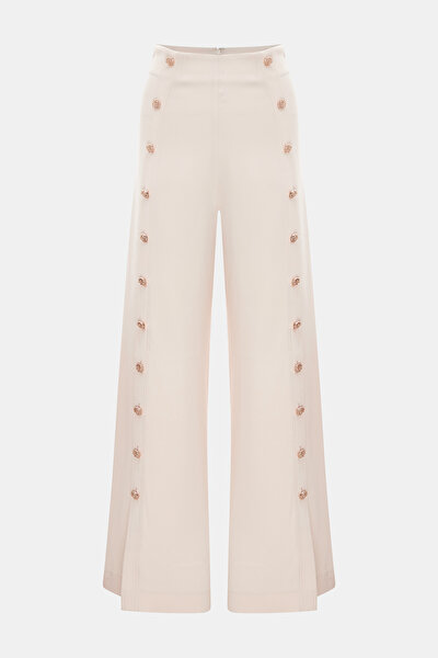 ECRU WIDE LEG TROUSERS 5