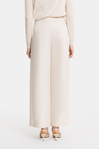 ECRU WIDE LEG TROUSERS 3