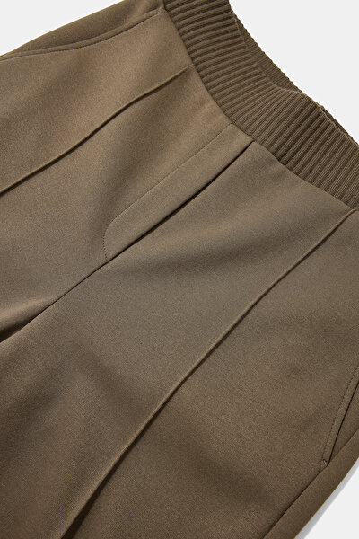 BROWN WIDE LEG SPORTS TROUSERS 3