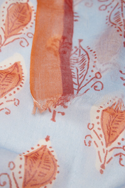 ECRU DESIGN FILLED COTTON/MODAL SHAWL 4