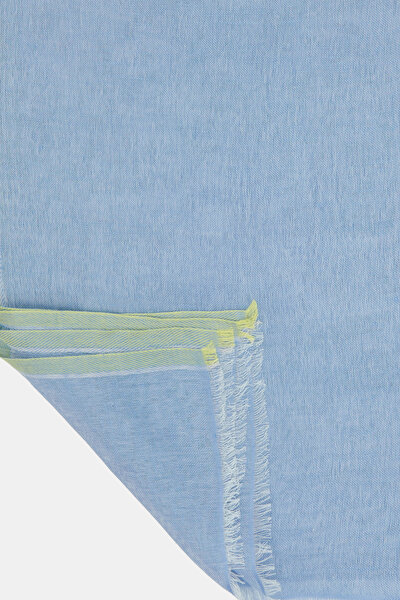 GREEN COTTON/LINEN SHAWL 3