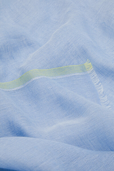 GREEN COTTON/LINEN SHAWL 4