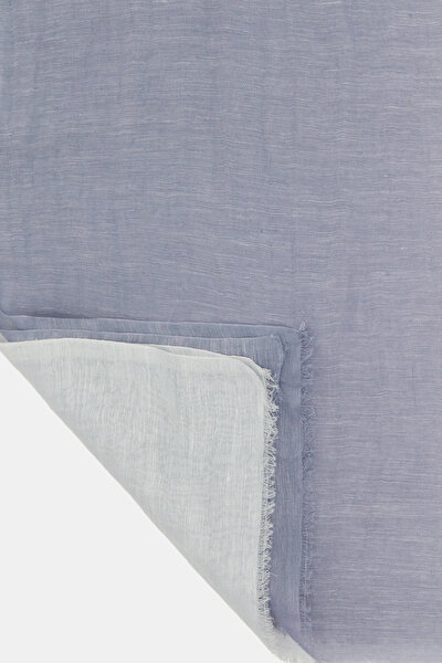DARK BLUE LINEN COTTON SHAWL 3