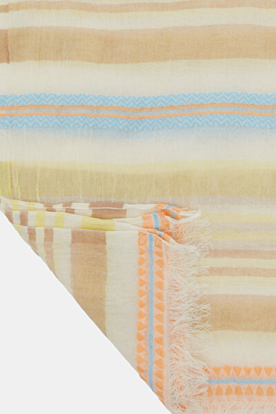 MULTICOLOR STRIPED PATTERNED SHAWL 3