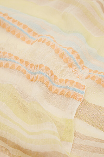 MULTICOLOR STRIPED PATTERNED SHAWL 4