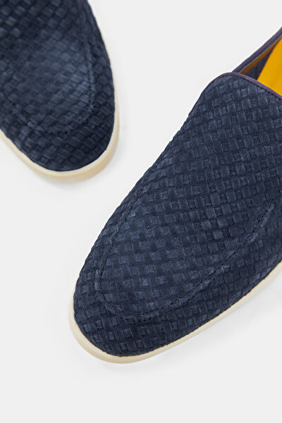 NAVY BLUE LEATHER SHOES 4