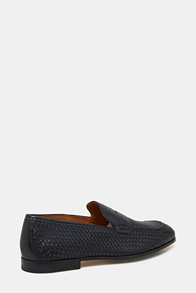 NAVY BLUE LEATHER SHOES 3