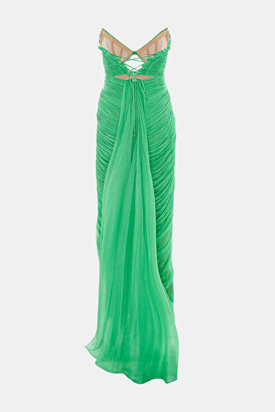 EMERALD GREEN SLEEVELESS DRESS 9