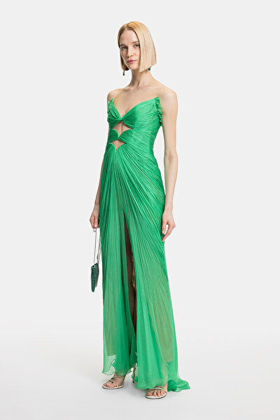EMERALD GREEN SLEEVELESS DRESS 4