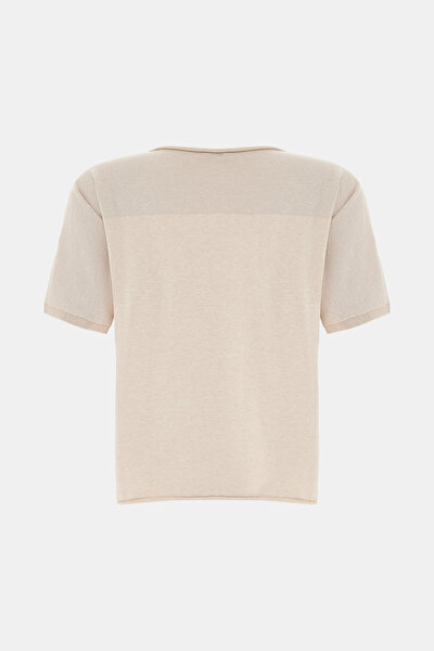 BEIGE BOAT NECK TRICOT 5