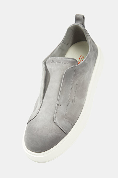 GREY LEATHER SHOES 5