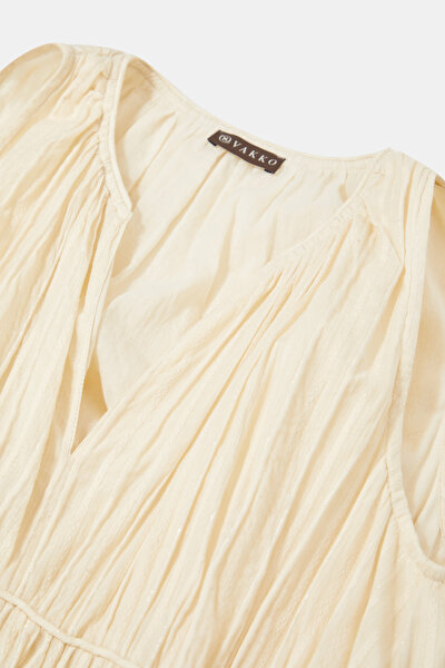 ECRU SLEEVELESS DRESS 3