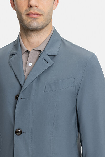 BLUE WOOL/SILK COAT 3
